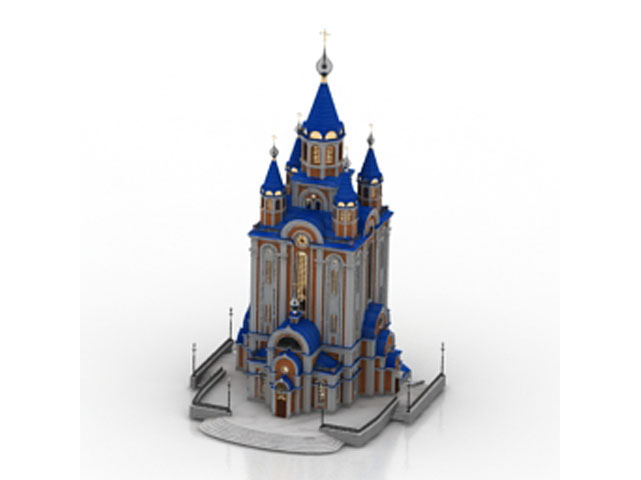 Free Church N77 3D model For Architecture 3Ds Max Model Download